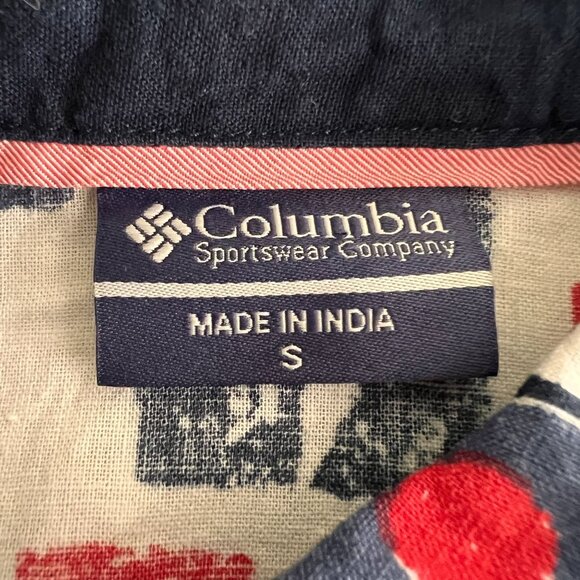 Women's PFG Columbia Linen Cotton Button-Up Long Sleeve Small Nautical A… - Picture 3 of 14